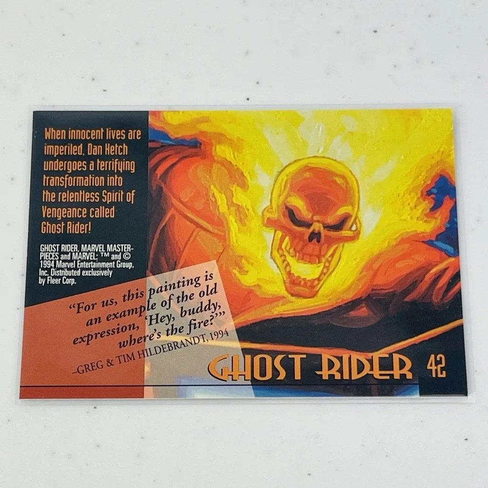 Marvel Masterpieces Ghost Rider Card 1994 42 Greg Tim Hildebrandt Non Sport